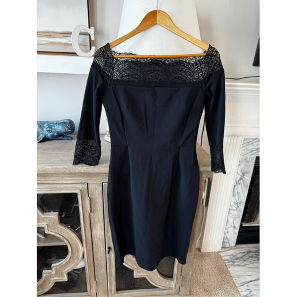 Chiara Boni La Petite Robe Lace Sheath Dress Womens Black IT 44 US 8-10 (T1)